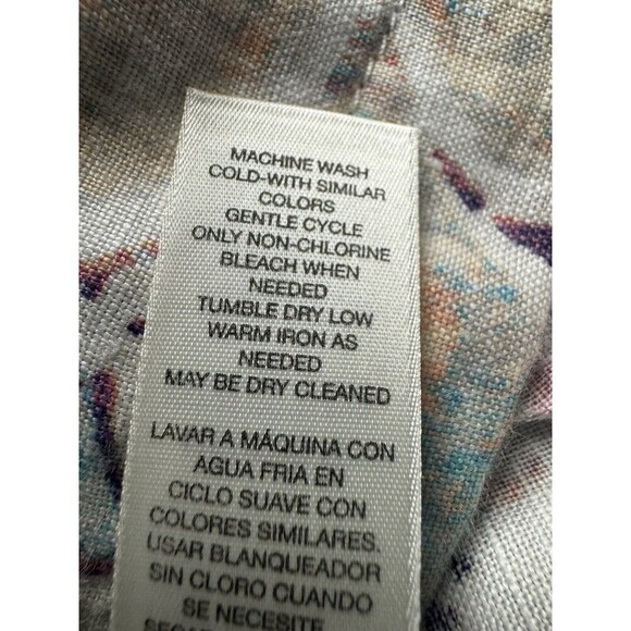 Chicos Women’s 1 US M Shacket Jacket Pink Parley Pockets Full Zip 100% Linen - Picture 9 of 10